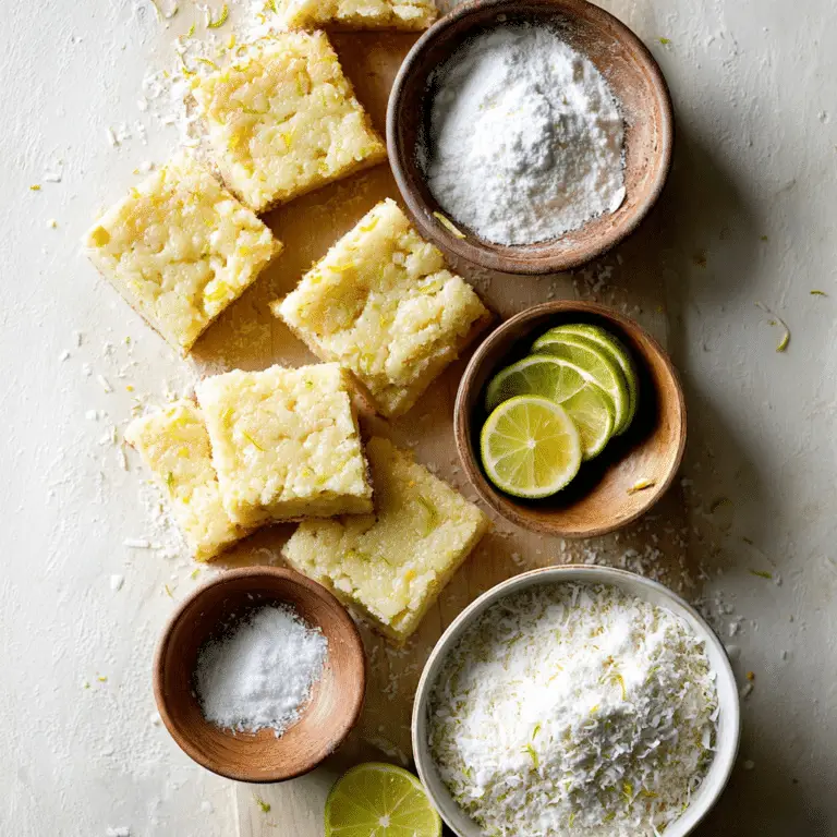 Lemongrass Squares with Coconut Shortbread Crust