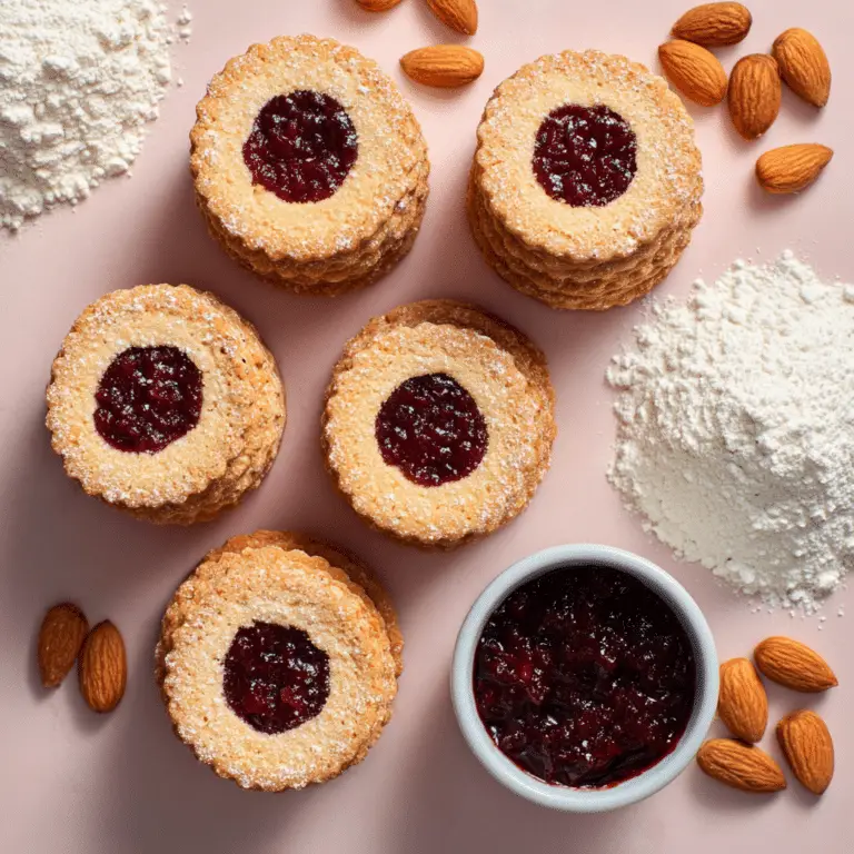 Raspberry Linzer Cookies