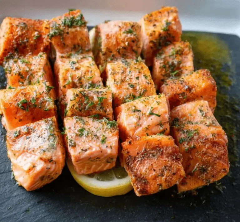 Grilled Salmon Kebabs (5 Ingredients)