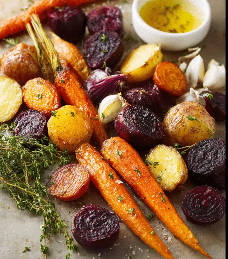 Honey Thyme Roasted Root Vegetables