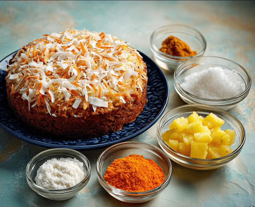Pineapple Carrot Coconut Cake