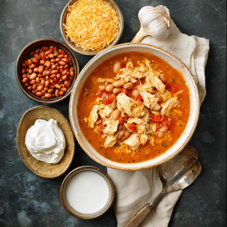 Slow Cooker Buffalo Chicken Chili