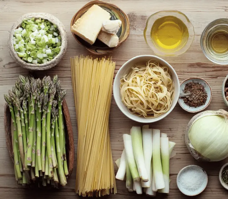 Asparagus Leek Pasta