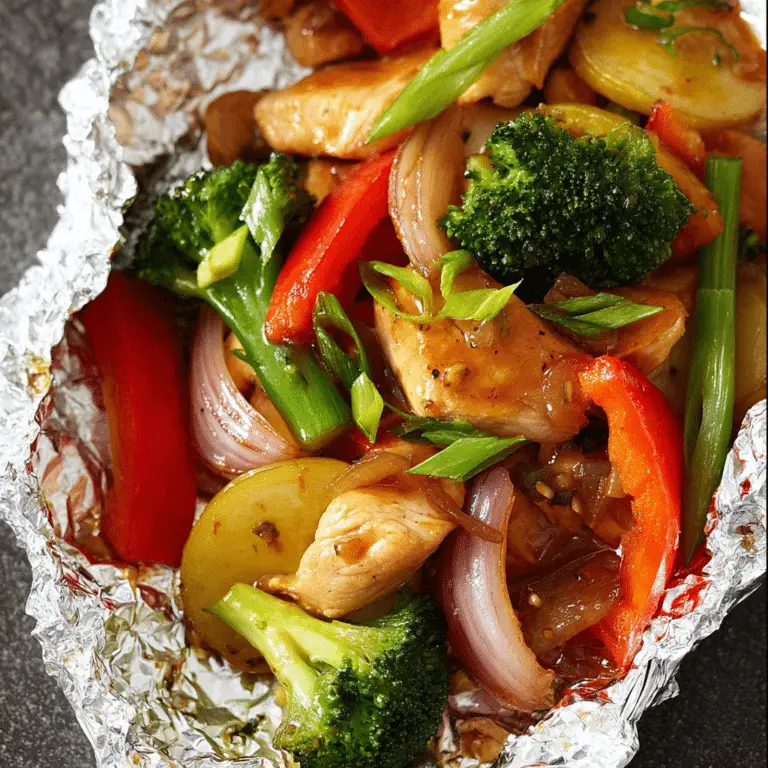 Asian Chicken and Vegetable Foil Packets