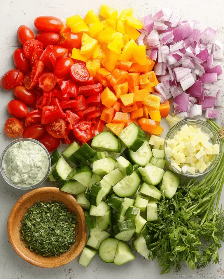 Summer Chopped Salad with Creamy Herb Dressing