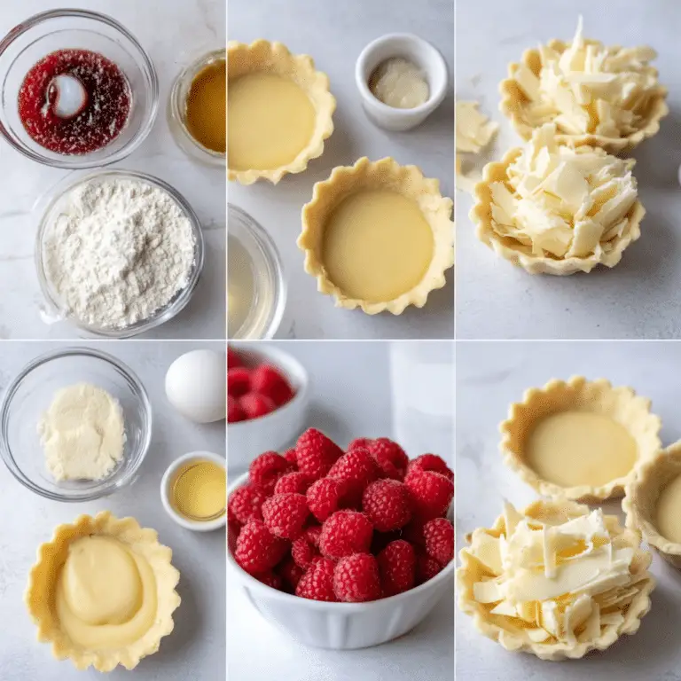 White Chocolate Raspberry Mini Tarts