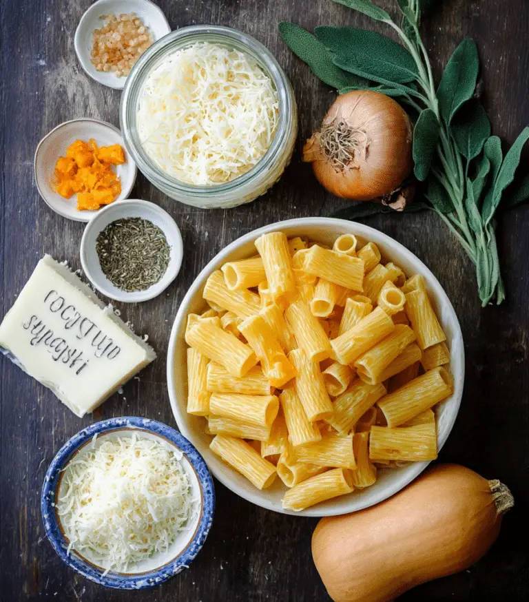 Cheesy Roasted Butternut Squash Rigatoni