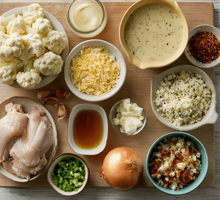 Creamy Chicken & Cauliflower Rice Casserole