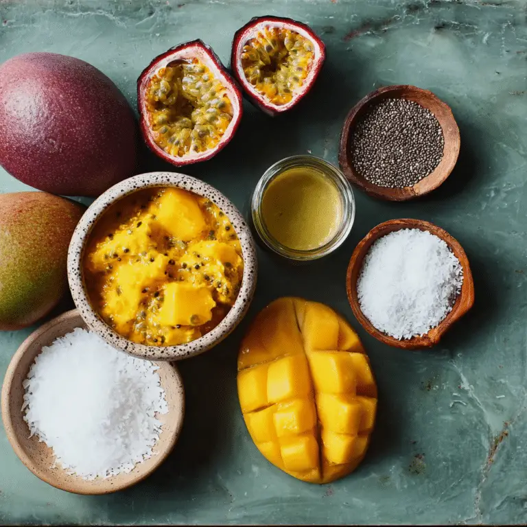 Mango, Passion Fruit & Coconut Chia Pudding