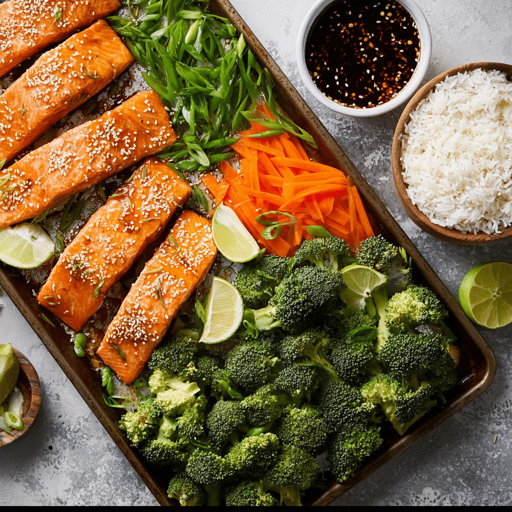 Asian Salmon Sheet Pan Dinner