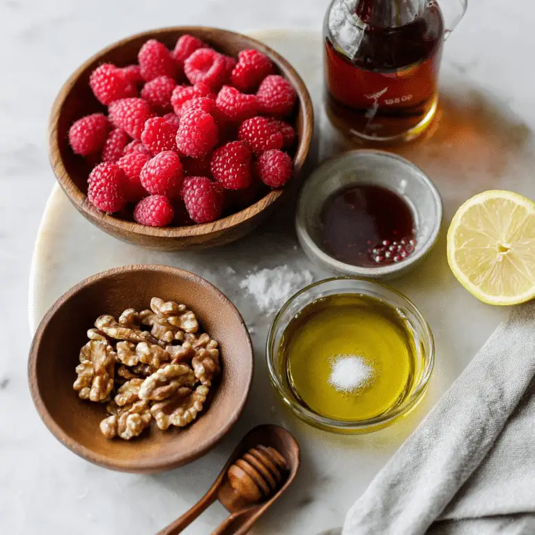 Homemade Raspberry Walnut Vinaigrette