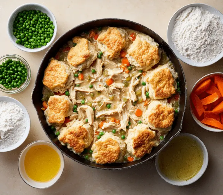 Chicken Pot Pie with Biscuits