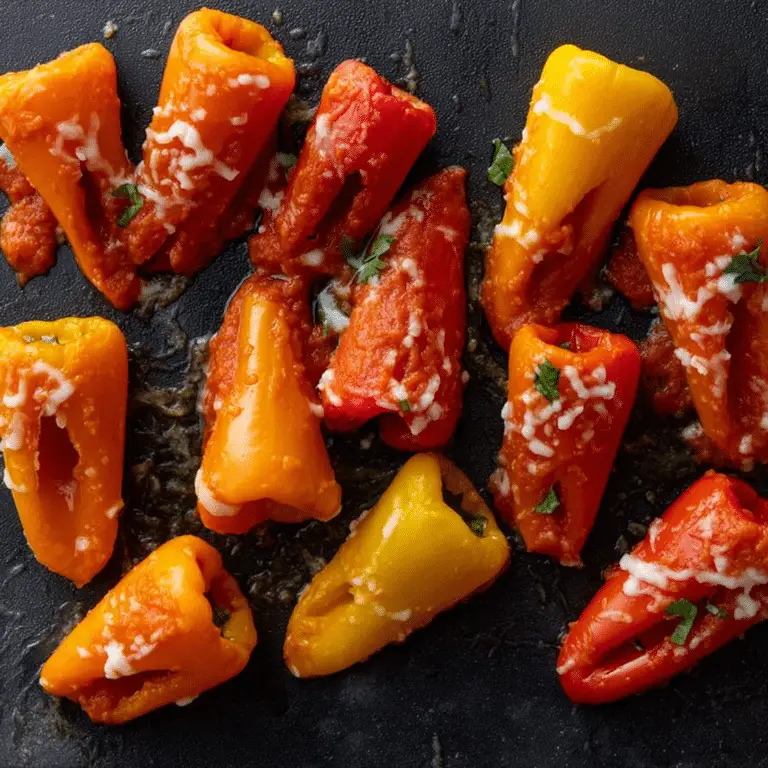 Stuffed Mini Peppers with Creamy Tomato Sauce
