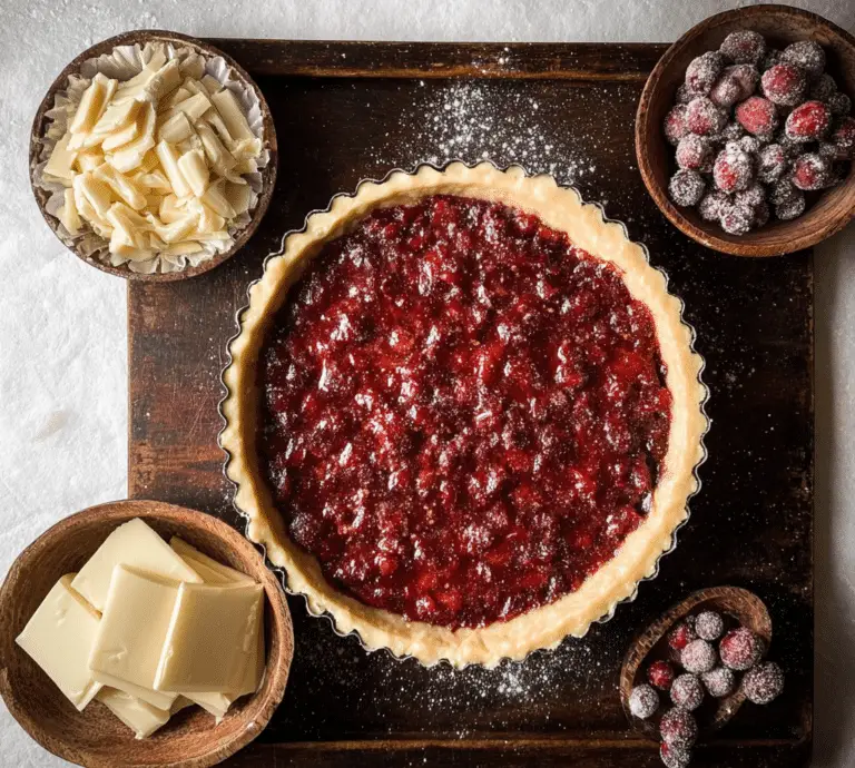 Cranberry White Chocolate Tart