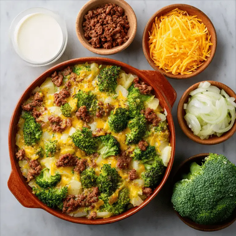 Broccoli, Beef & Potato Hotdish