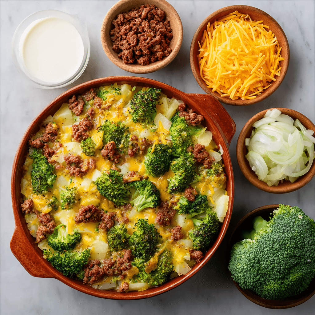 Broccoli, Beef & Potato Hotdish