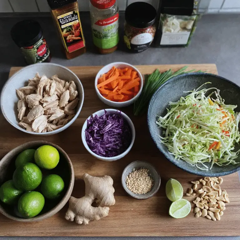 Thai Style Chicken Slaw