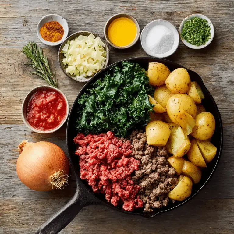 Ground Beef & Potatoes Skillet