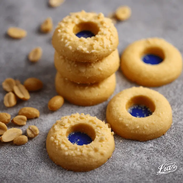 Ring Shortbread Cookies with Peanuts