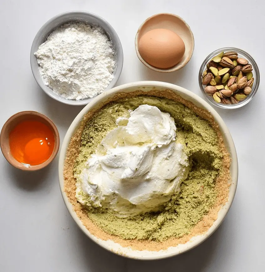 No Bake Pistachio Cannoli Pie