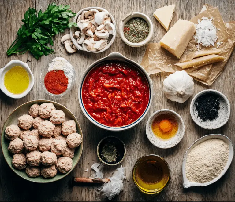 Chicken Cacciatore Meatballs