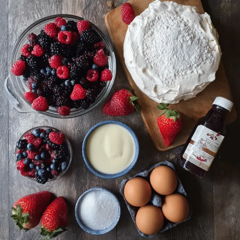 Super-sized Berry Pavlova