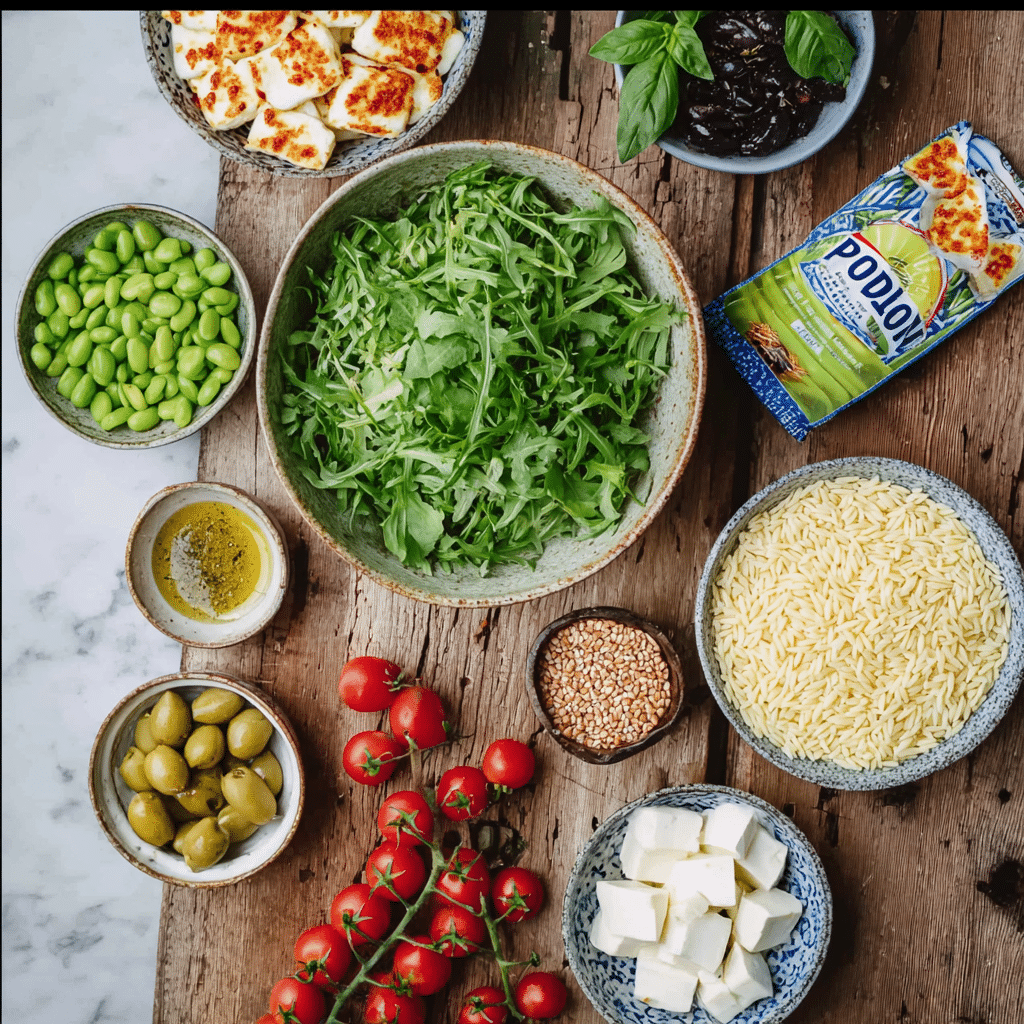 Orzo and Haloumi Salad
