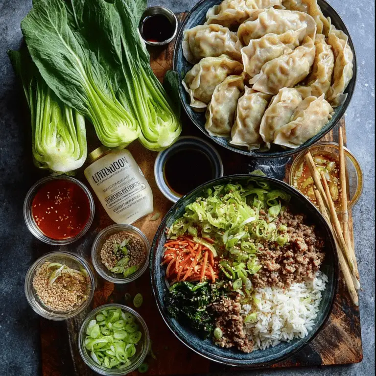 Potsticker Rice Bowls