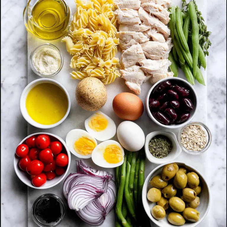 Chicken Nicoise Pasta Salad