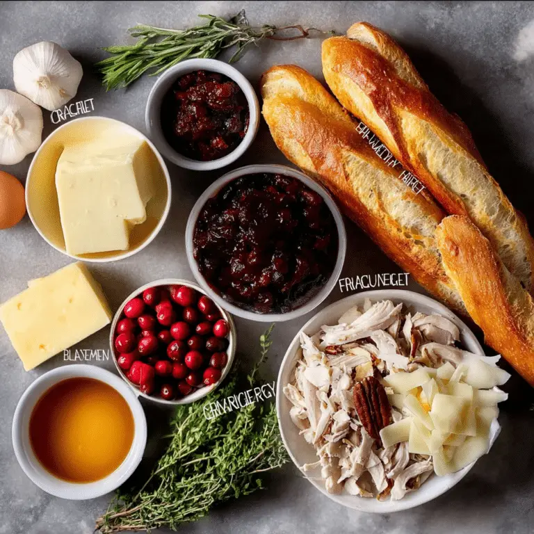 Melted Swiss, Turkey, and Cranberry Crostini