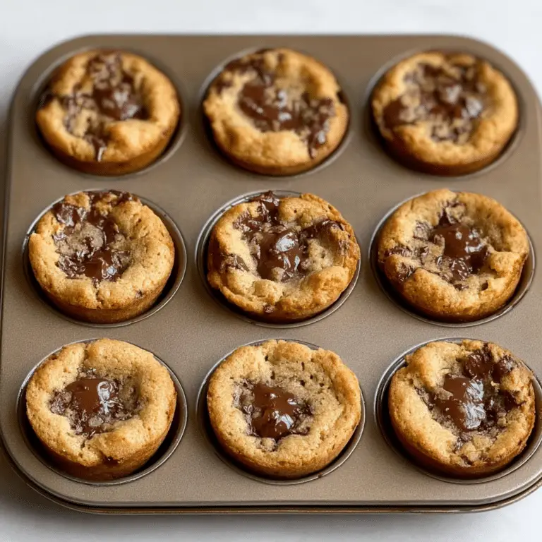 Chocolate Chip Cookie Cups with Nutella