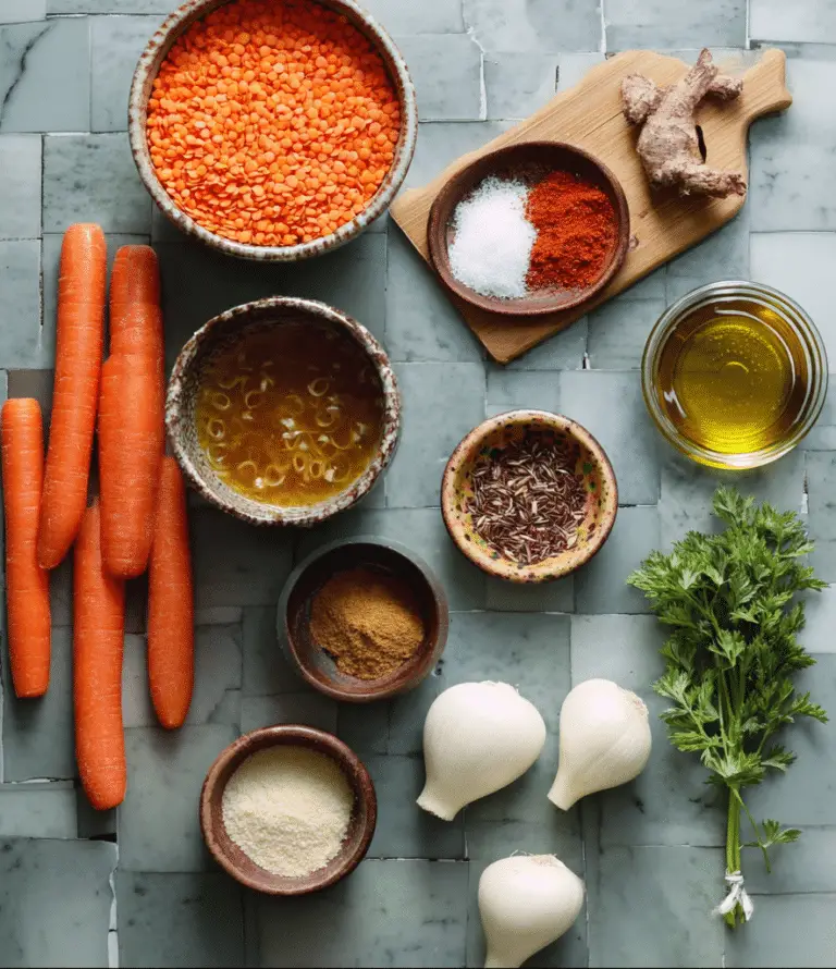 Easy Spiced Carrot Lentil Soup