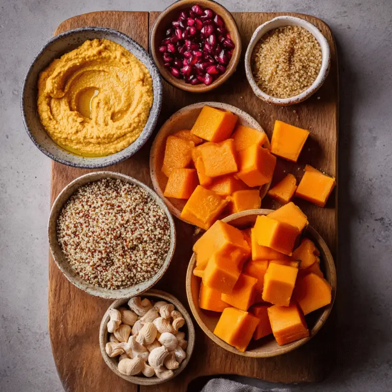 Roasted Butternut Squash Hummus With Crispy Quinoa