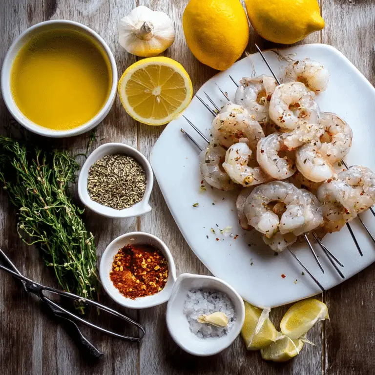 Garlic Grilled Shrimp Skewers