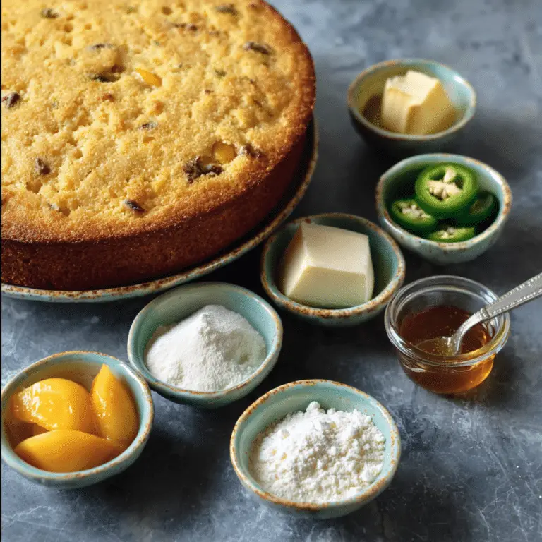 Jalapeño Cornbread Recipe with Peach and Hot Honey