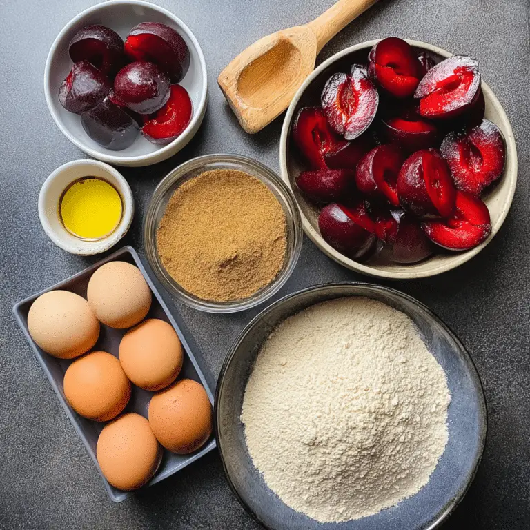 Easy Gluten Free Upside Down Plum Cake