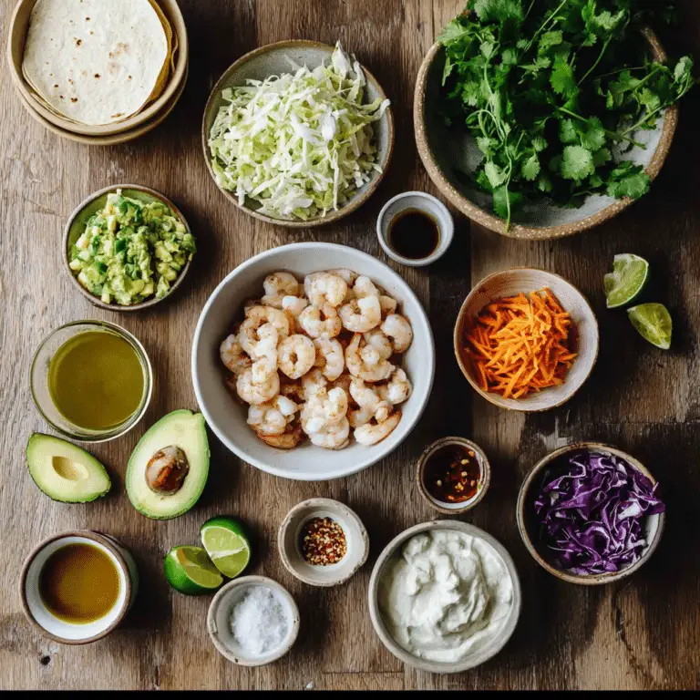 Shrimp Tacos with Avocado Crema