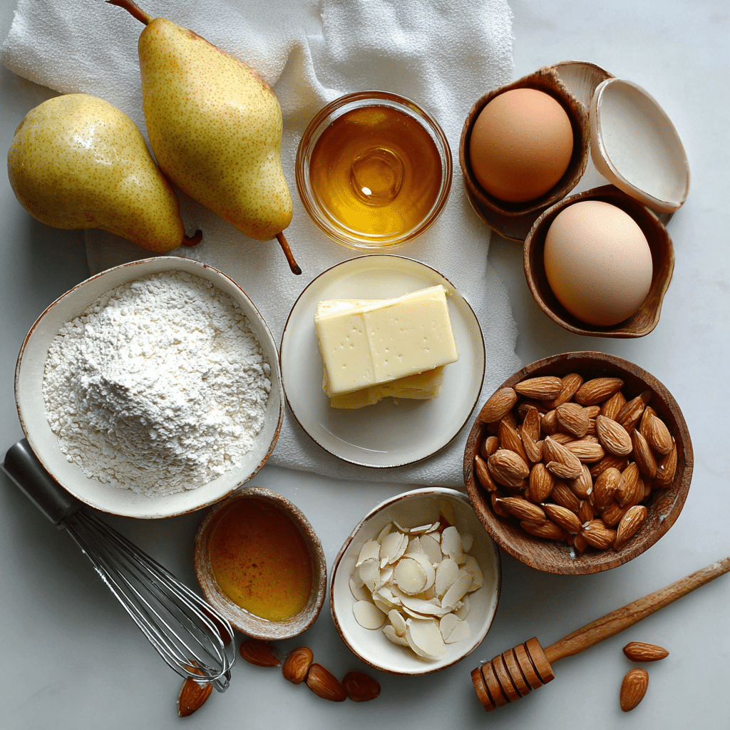 Honey Pear Almond Cake