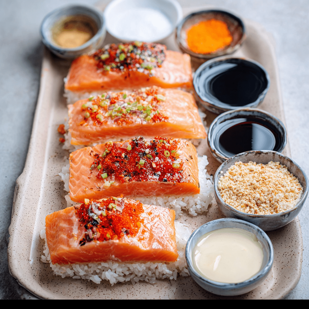 Salmon Sushi Bake