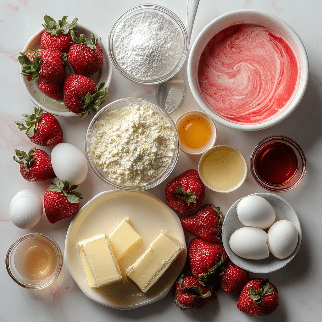 Strawberry Swirl Cream Cheese Cake